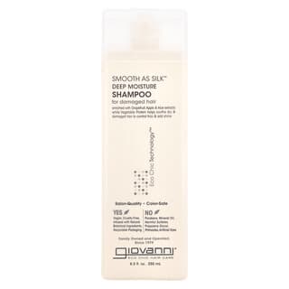 Giovanni, Smooth As Silk, Champú de humectación profunda, Para cabello dañado, 250 ml (8,5 oz. líq.)