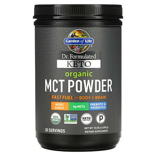 Garden of Life, Dr. Cetogénico formulado, MCT orgánico en polvo, 300 g (10,58 oz)