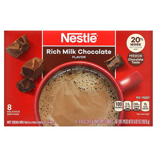 Nestle Hot Cocoa Mix, Chocolate con leche intenso, 8 sobres, 24,2 g (0,85 oz)