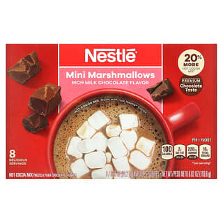 Nestle Hot Cocoa Mix, Мини маршмелоу, богат млечен шоколад, 8 плика