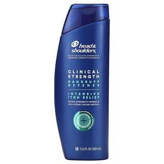 Head & Shoulders, Clinical Strength,  Dandruff Defense  Shampoo, Intensive Itch Relief, 13.5 fl oz (400 ml)