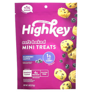 HighKey, Soft Baked Mini Treats, Blueberry Muffin, 2 oz (57 g)