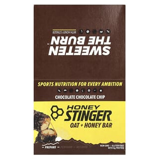 HoneyStinger, 燕麥蜂蜜棒，巧克力碎，12 根，每根 1.48 盎司（42 克）