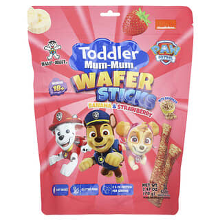 Hot Kid, Toddler Mum-Mum®, bastoncini di wafer, Paw Patrol™, 18+ mesi, banana e fragola, 14 bastoncini, 70 g