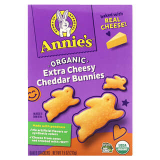 Annie's Homegrown, Organic Cheddar Bunnies,  Baked Crackers, Extra Cheesy, 7.5 oz (213 g)