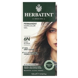 Herbatint, Tinte para el cabello permanente en gel, 6N, Rubio oscuro, 135 ml (4,56 oz. líq.)