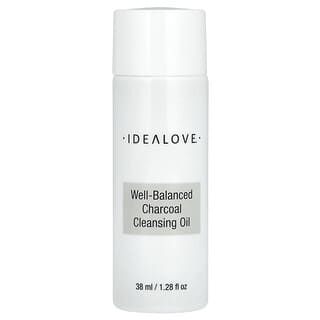 Idealove, Aceite de limpieza de carbón vegetal equilibrado, Tamaño de prueba, 38 ml (1,28 oz. líq.)