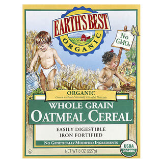 Earth's Best, Organic Whole Grain Oatmeal Cereal, 8 oz (227 g)