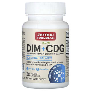 Jarrow Formulas, DIM + DGC, Formule détoxifiante améliorée, 30 capsules végétariennes