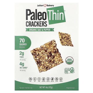 Julian Bakery, Paleo Thin® Crackers, Organic Salt & Pepper, 4 oz (113 g)