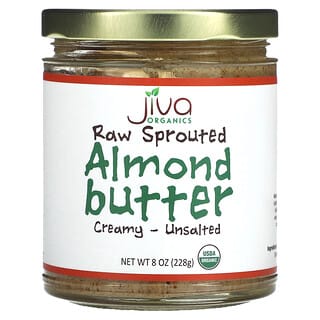 جيفا أورغانكس‏, Almond Butter خام ومبرعمة، كريمية - غير مملحة، 8 أونصات (228 جم)