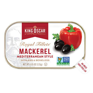 King Oscar, Royal Fillets, Mackerel Mediterranean Style, 4.05 oz (115 g)