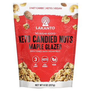 Lakanto, Keto Candied Nuts, Maple Glazed, 8 oz (227 g)