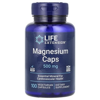 Life Extension, Magnesium Caps, Magnesium, 500 mg, 100 pflanzliche Kapseln