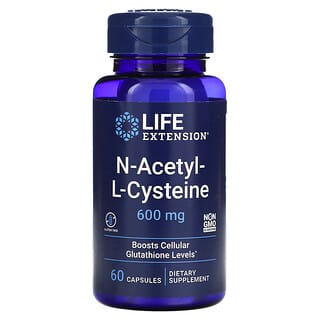 Life Extension, N-acétylcystéine, 600 mg, 60 capsules