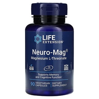 Life Extension, Neuro-Mag, L-треонат магния, 90 вегетарианских капсул