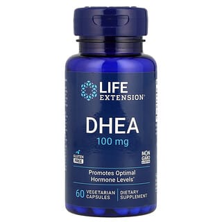 Life Extension, DHEA (dehidroepiandrosterona), 100 mg, 60 cápsulas vegetales