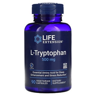 Life Extension, L-Triptofan, 500 mg, 90 Kapsul Vegetarian