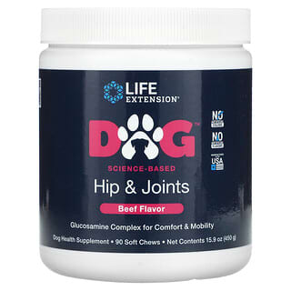 Life Extension, Dog, Hip & Joints, Rind, für Hunde, Hüfte und Gelenke, 90 Kau-Snacks