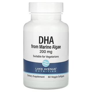 Lake Avenue Nutrition, 来自海洋藻类的 DHA，200 毫克，素食