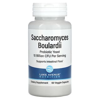 Lake Avenue Nutrition, Saccharomyces boulardii, Levadura probiótica, 10.000 millones de UFC, 60 cápsulas vegetales