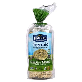 Lundberg, Bolos de Arroz de Grãos Integrais Orgânicos, Tamari com Algas Marinhas, 241 g (8,5 oz)