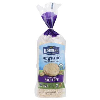 Lundberg, Bolos de Arroz de Grãos Integrais Orgânicos, Arroz Integral, Sem Sal, 241 g (8,5 oz)