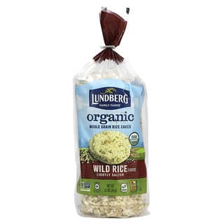 Lundberg, Bolos de Arroz de Grãos Integrais Orgânicos, Arroz Selvagem, Levemente Salgados, 241 g (8,5 oz)