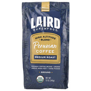 Laird Superfood, Peruvian Coffee, Ground, Medium Roast, 12 oz (340 g)