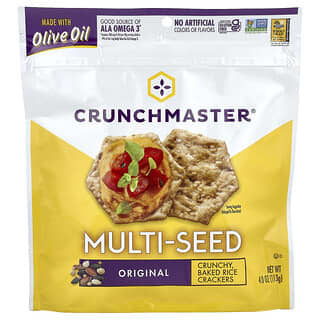 Crunchmaster, Multi-Seed, Crunchy Baked Rice Crackers, Original, 4 oz (113 g)