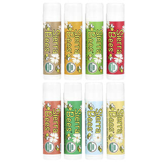 Sierra Bees, Assortiment de baumes à lèvres biologiques, 8 pièces, 4,25 g chacun