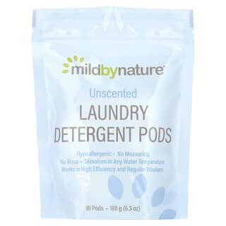 Mild By Nature, Pod Detergen untuk Pencuci Pakaian, Tanpa Pewangi, 10 Kali Pencucian, 177 g (0,39 pon)