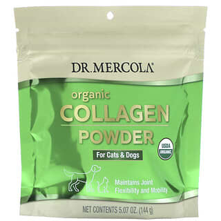 Dr. Mercola, 有機膠原蛋白質粉，用於貓和狗，5.07 盎司（144 克）