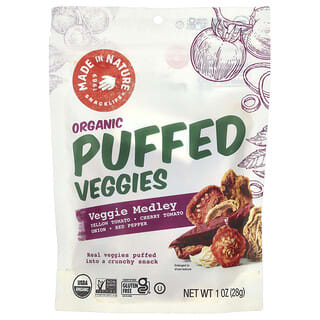 Made in Nature, Organic Puffed Veggies, Veggie Medley, 1 oz (28 g)