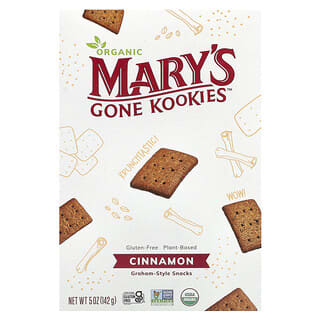 Mary's Gone Crackers, Bocadillos estilo Graham orgánicos, Canela, 142 g (5 oz)