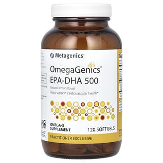 Metagenics, OmegaGenics, EPA-DHA 500, Natural Lemon, 120 Softgels