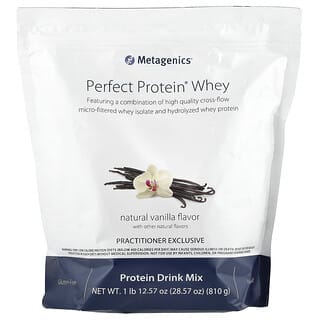 Metagenics, Perfect Protein®（パーフェクトプロテイン）ホエイ、ナチュラルバニラ、810g（1ポンド12.57オンス）