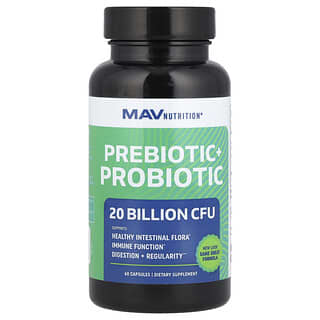 MAV Nutrition, Prebiotic + Probiotic, 60 Capsules