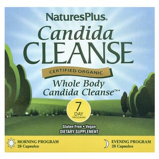 NaturesPlus, Candida Cleanse, 7 Day Program, 2 Bottles, 28 Capsules Each