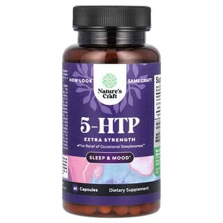 Nature's Craft, 5-HTP, Concentración extra, 60 cápsulas