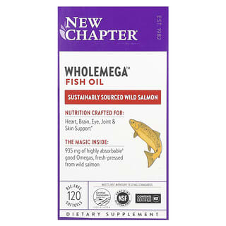 New Chapter, Wholemega Fischöl, 120 Weichkapseln