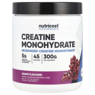 Nutricost, Performance, креатин моногідрат, виноград, 300 г (10,7 унції)