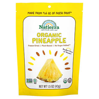 Natierra, Organic Freeze-Dried Pineapple, 1.5 oz (43 g)