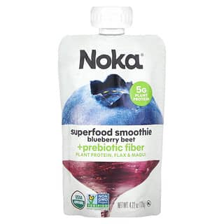 Noka, Batido de superalimentos y fibra prebiótica, Remolacha azul, 120 g (4,22 oz)