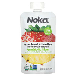 Noka, Batido de superalimentos con proteína vegetal, Fresa, piña, 120 g (4,22 oz)