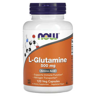 NOW Foods, L-Glutamine, 500 mg, 120 Veg Capsules