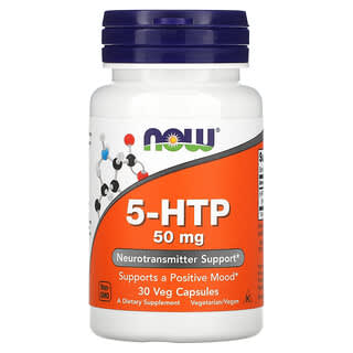 NOW Foods, 5-HTP, 50 mg, 30 Cápsulas Vegetais