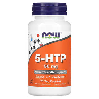 NOW Foods, 5-HTP, 50 mg, 90 Cápsulas Vegetais