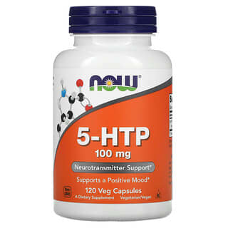 NOW Foods, 5-HTP, 100mg, 베지 캡슐 120정