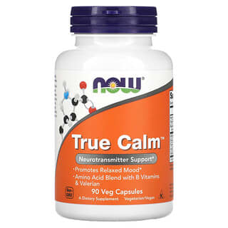 NOW Foods, True Calm, 90 cápsulas vegetales